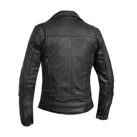 DS894 Women's Modern Longer Beltless Biker Jacket