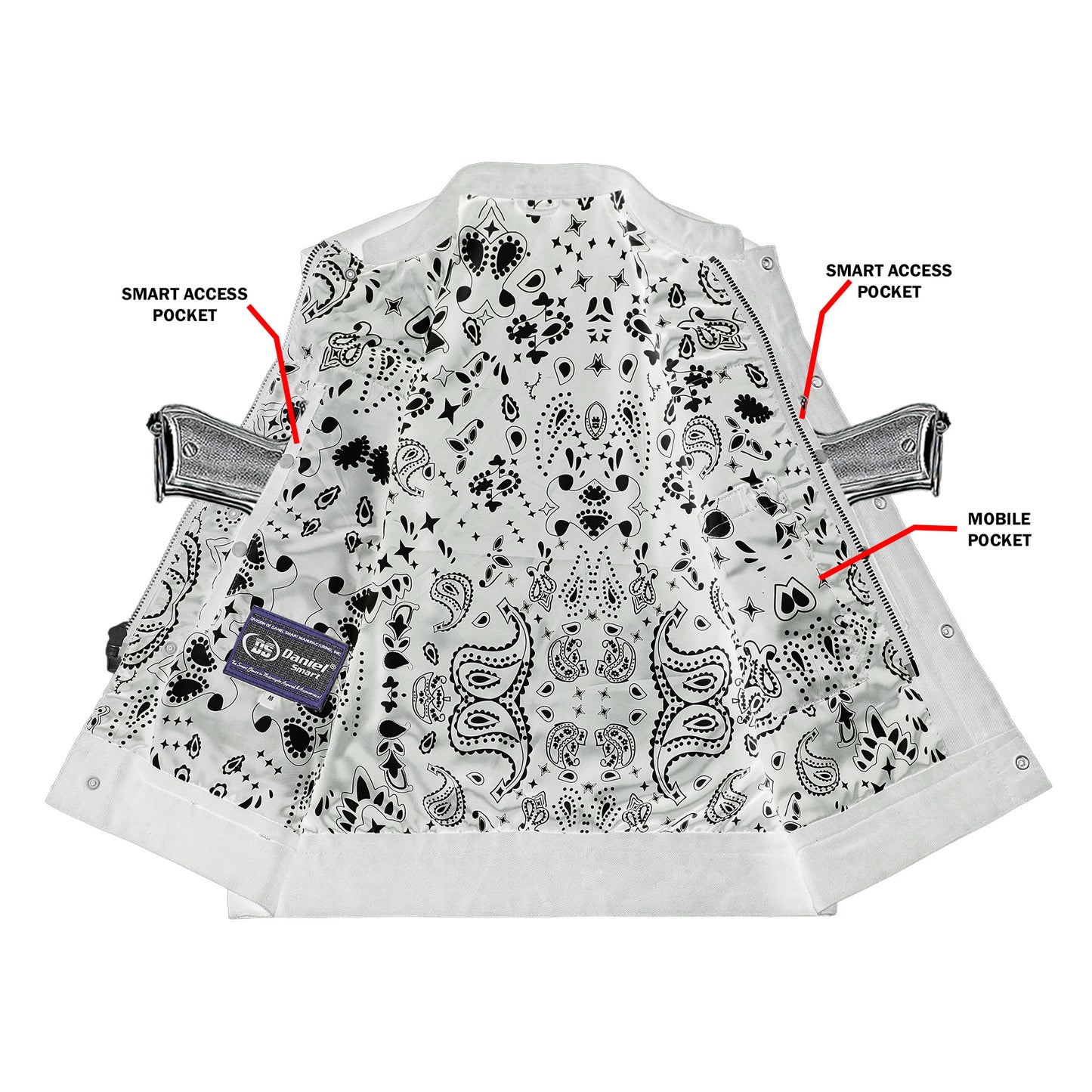 DS909 Men's Modern Utility Style Canvas Vest