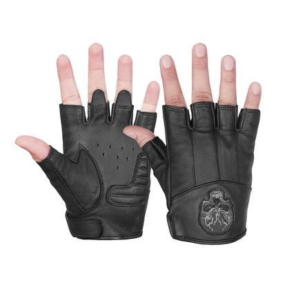 DS98 Reflective Skull Fingerless Glove