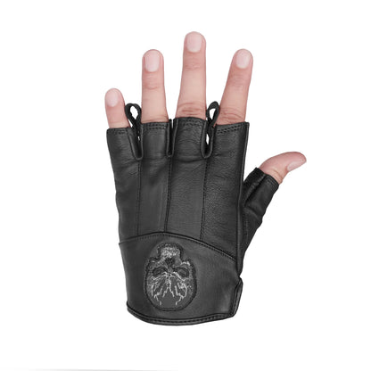 DS98 Reflective Skull Fingerless Glove