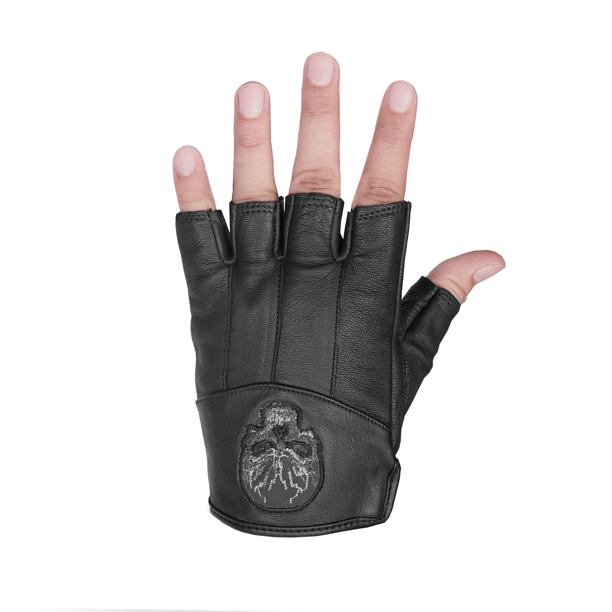 DS98 Reflective Skull Fingerless Glove