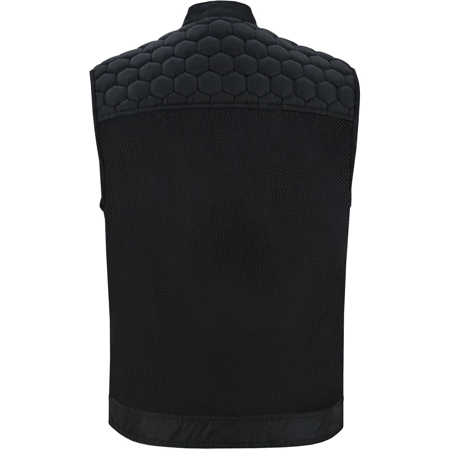 Mesh Rave Men’s Black Mesh Textile Vest with Black Paisley Liner