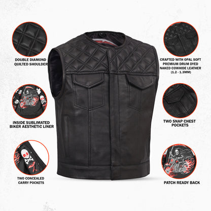 Emberline Drifter - Men’s Leather Motorcycle Vest