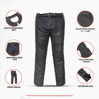 DS405  Unisex Double Deep Pocket Thermal Lined Chaps