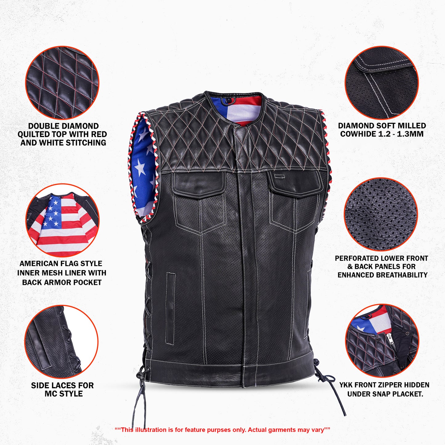 Star Shield - Men's Leather Vest
