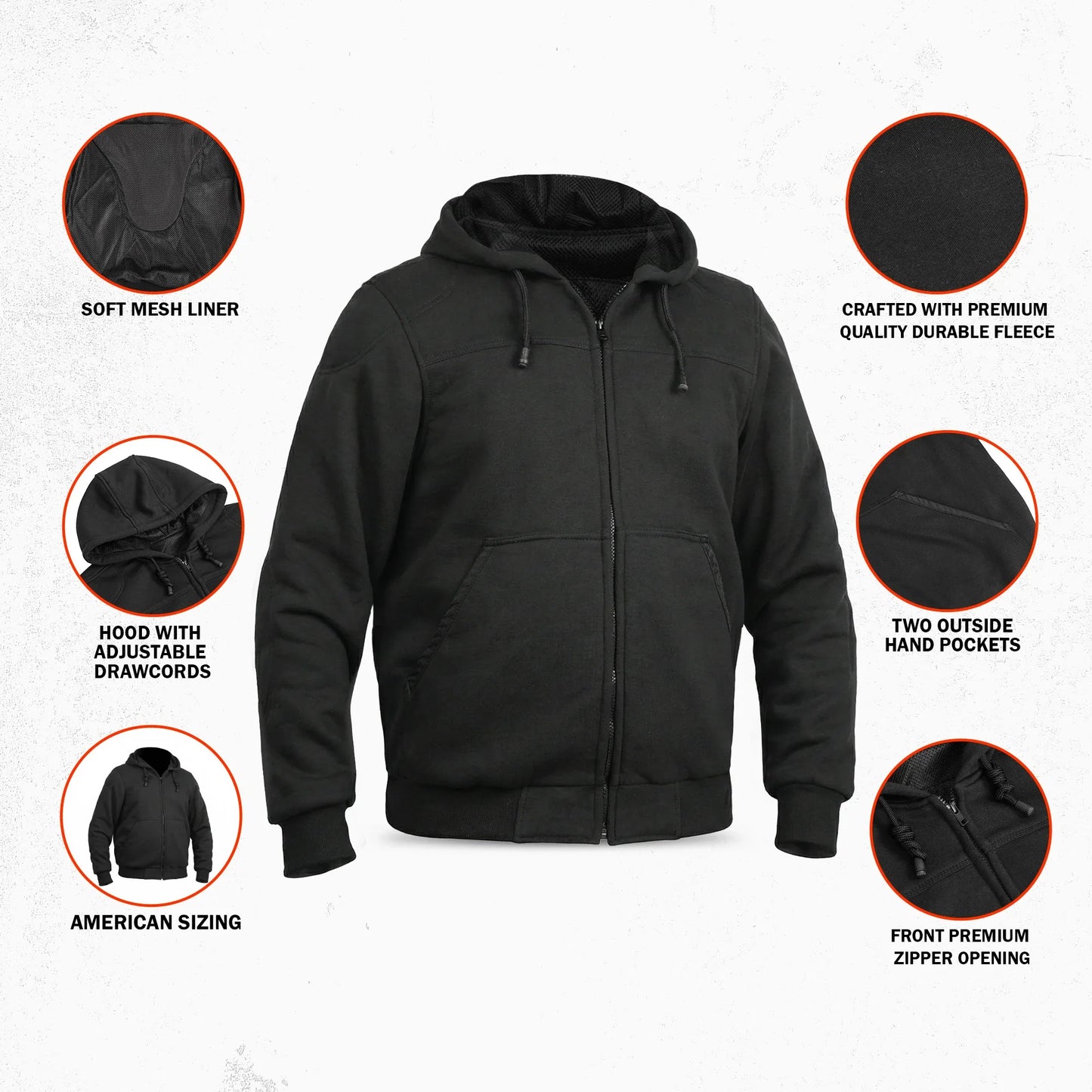 Dark Signal - Men’s Motorcycle Fleece Hoodie