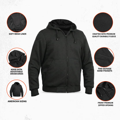 Dark Signal - Men’s Motorcycle Fleece Hoodie