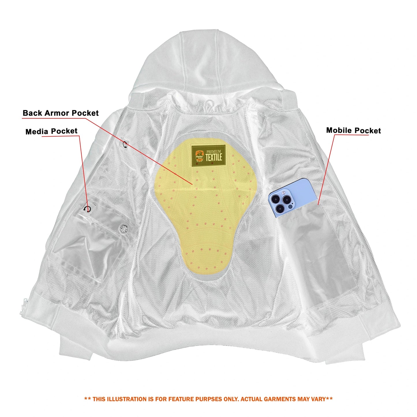 Dark Signal - Men’s Motorcycle Fleece Hoodie