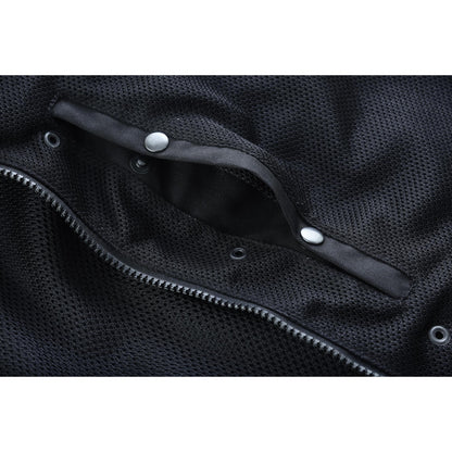 Dark Striker Men’s Black Mesh Textile Vest with White Paisley Liner