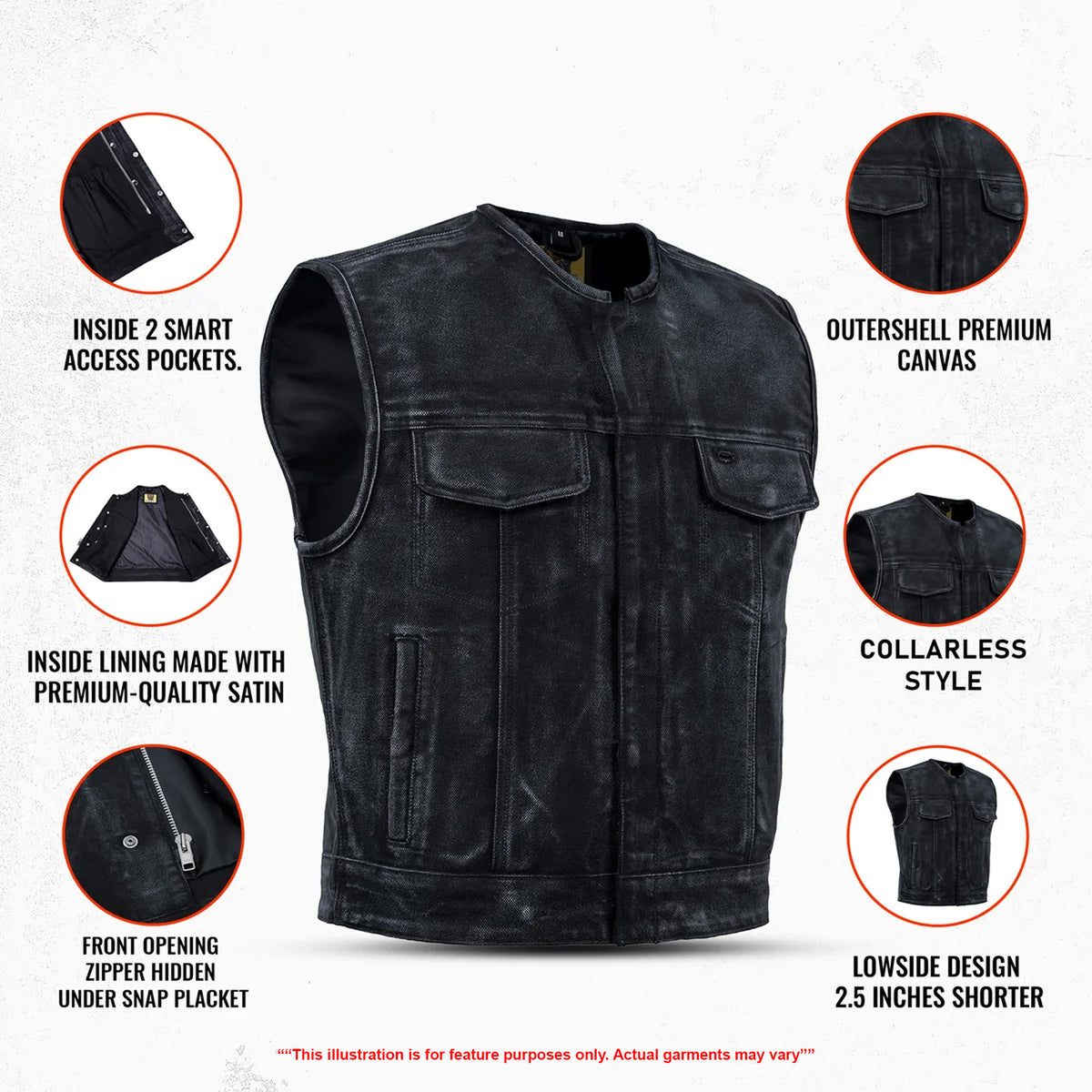 Desert Drifter™ Summer Spark Lowcut - Men's Canvas Motorcycle Vest