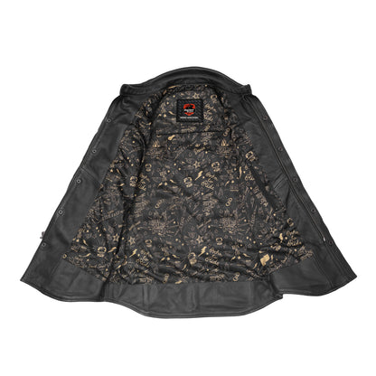 Dominion - Men’s Long Sleeve Leather Shirt