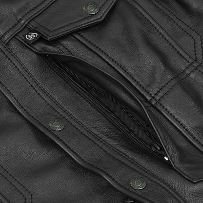 Dominion - Men’s Long Sleeve Leather Shirt