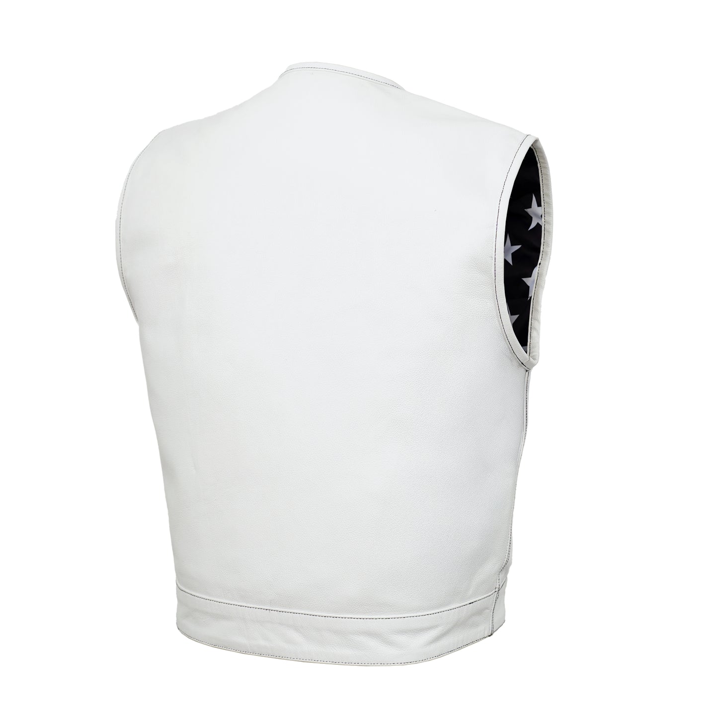 Eagle Shell - Men's Low Cut Motorcycle Leather Vest