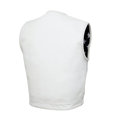 Eagle Shell - Men's Low Cut Motorcycle Leather Vest