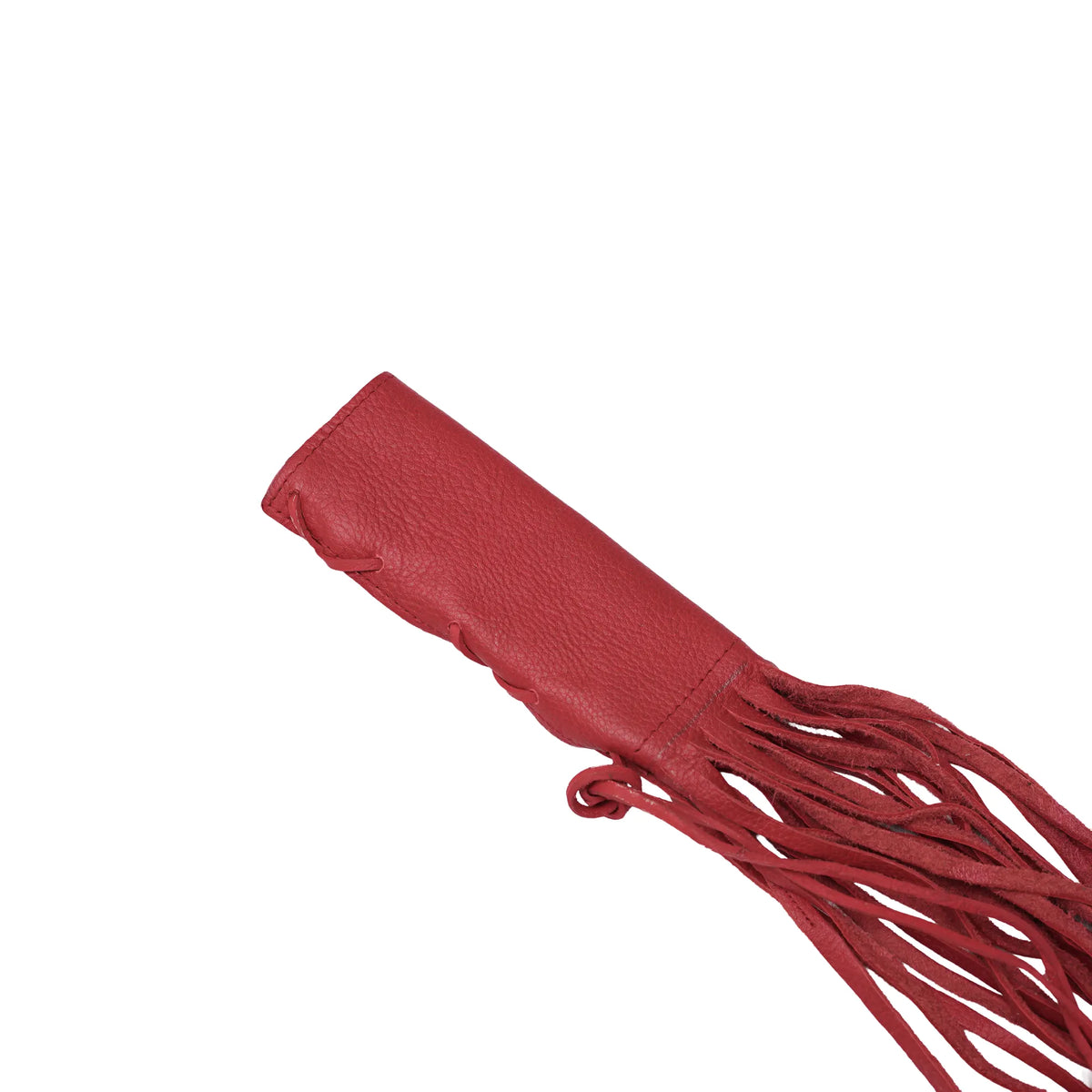 Leather Throttle Cover - Red