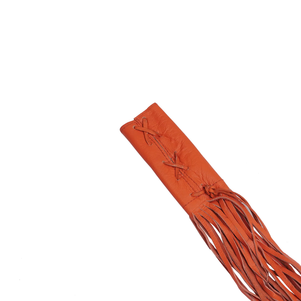 Leather Throttle Cover - Orange