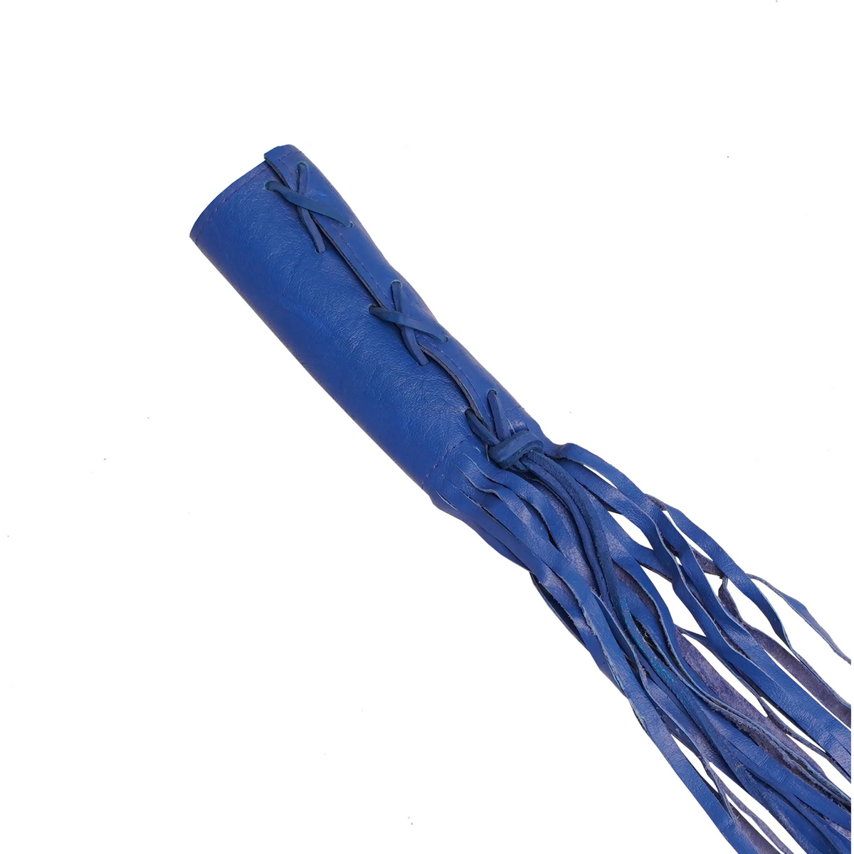 Leather Throttle Cover - Blue