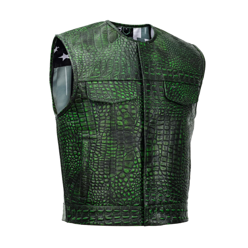 Gator Glint Men’s Leather Vest