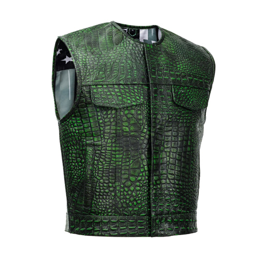 Gator Glint Men’s Leather Vest