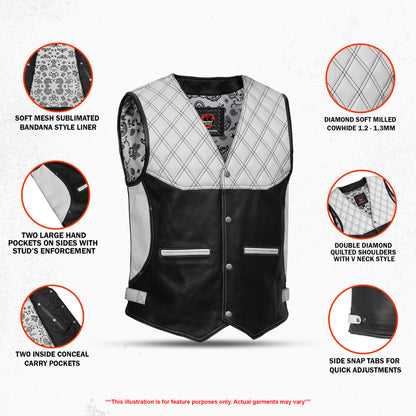 Grainline - Men’s Motorcycle Leather Vest