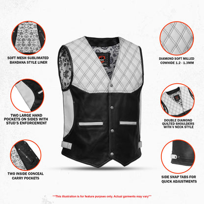 Grainline - Men’s Motorcycle Leather Vest