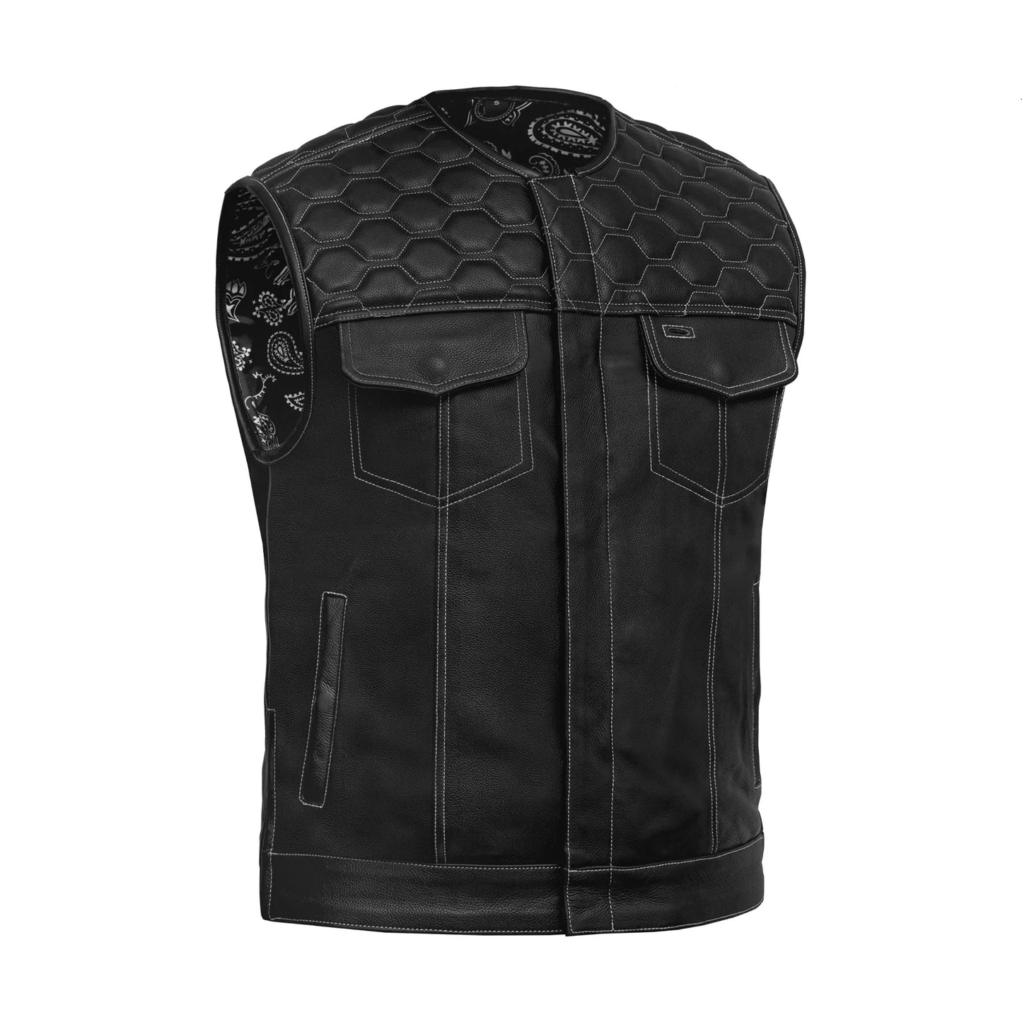 Gravel - Men’s Motorcycle Leather Vest