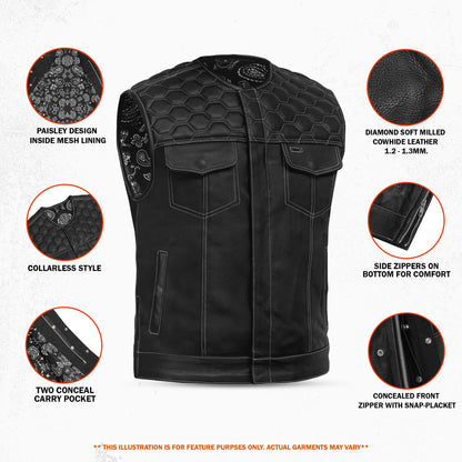 Gravel - Men’s Motorcycle Leather Vest