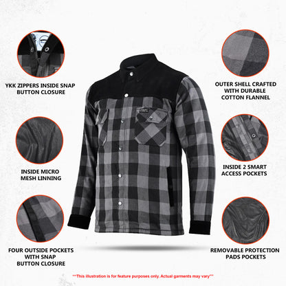 Gray Thread Men’s Flannel Shirt