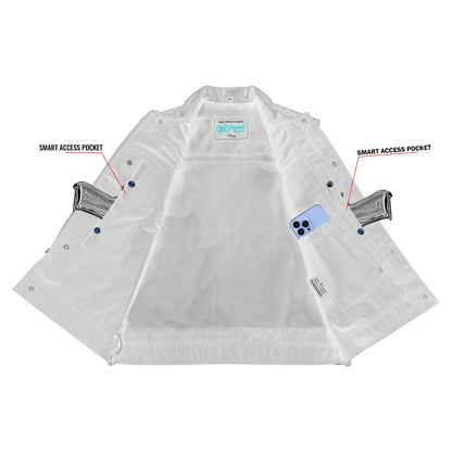 Gray Gunner – Men’s Leather and Denim Vest