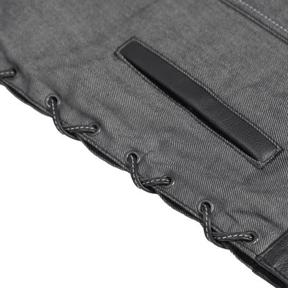 Gray Gunner – Men’s Leather and Denim Vest
