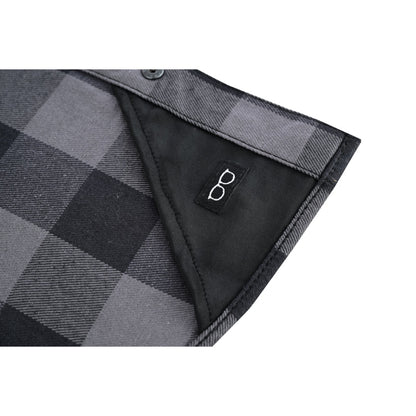 Men’s Gray Black Sleeveless Flannel LVAD Gear Flannel