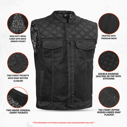 Grimline - Men's Textile Motorcycle Vest
