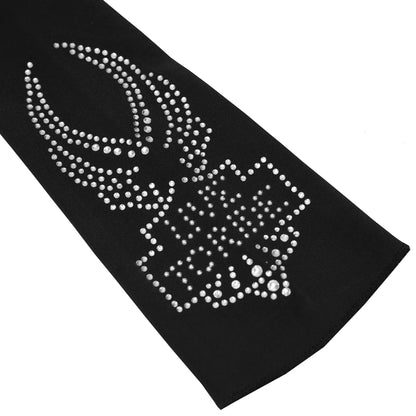 HRT-502 Zayna Women's 10-Inch Silver Floral Hair Tube
