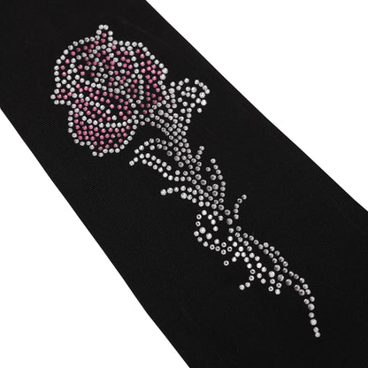 HRT-505 Sorelle Women's 10-Inch Rhinestone Rose Hair Tube