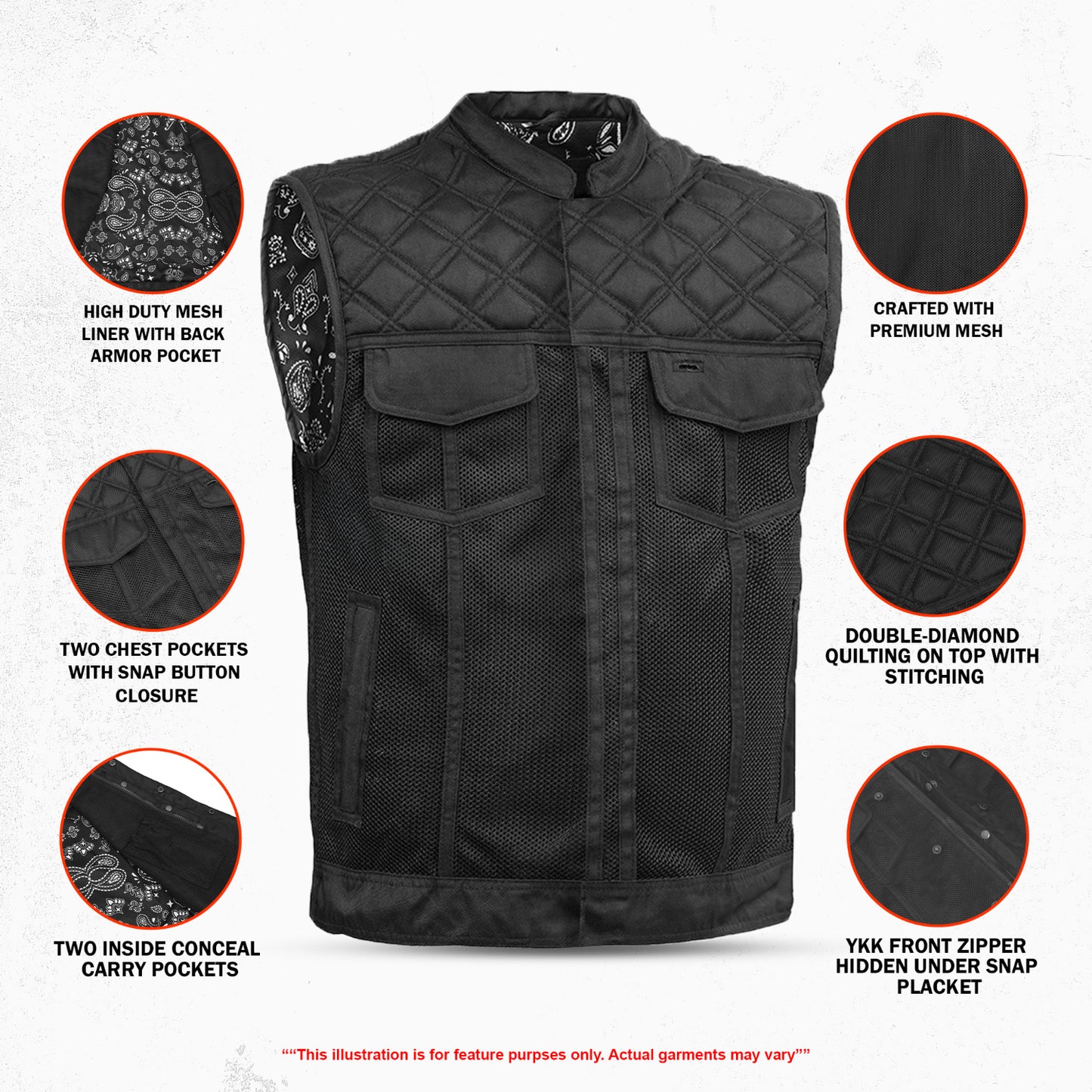 Hell Hound – Men’s Textile Motorcycle Vest