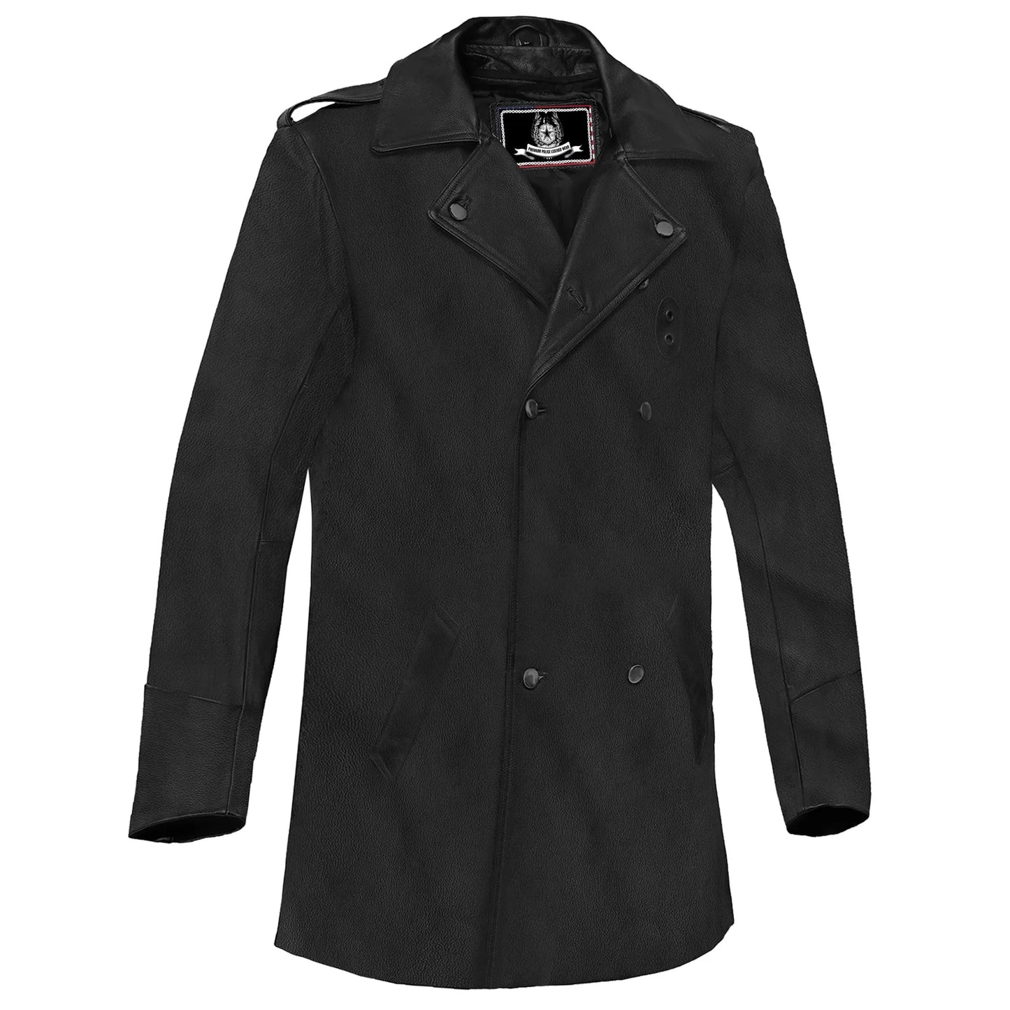High Badge Men’s Leather Motorcycle Jacket