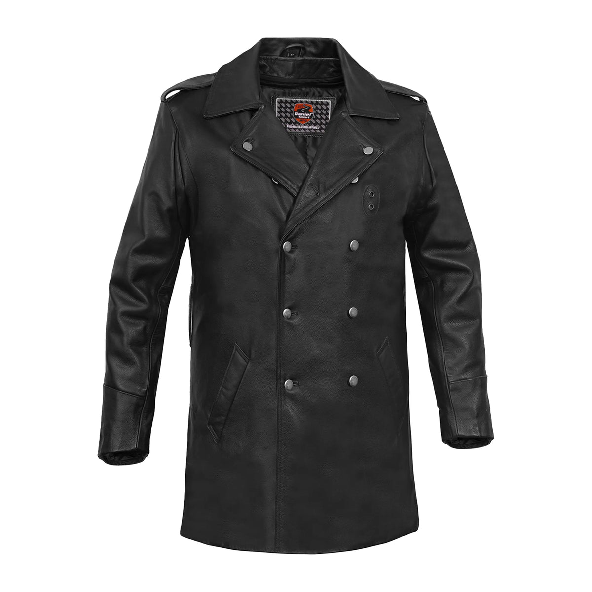High Badge Men’s Leather Motorcycle Jacket