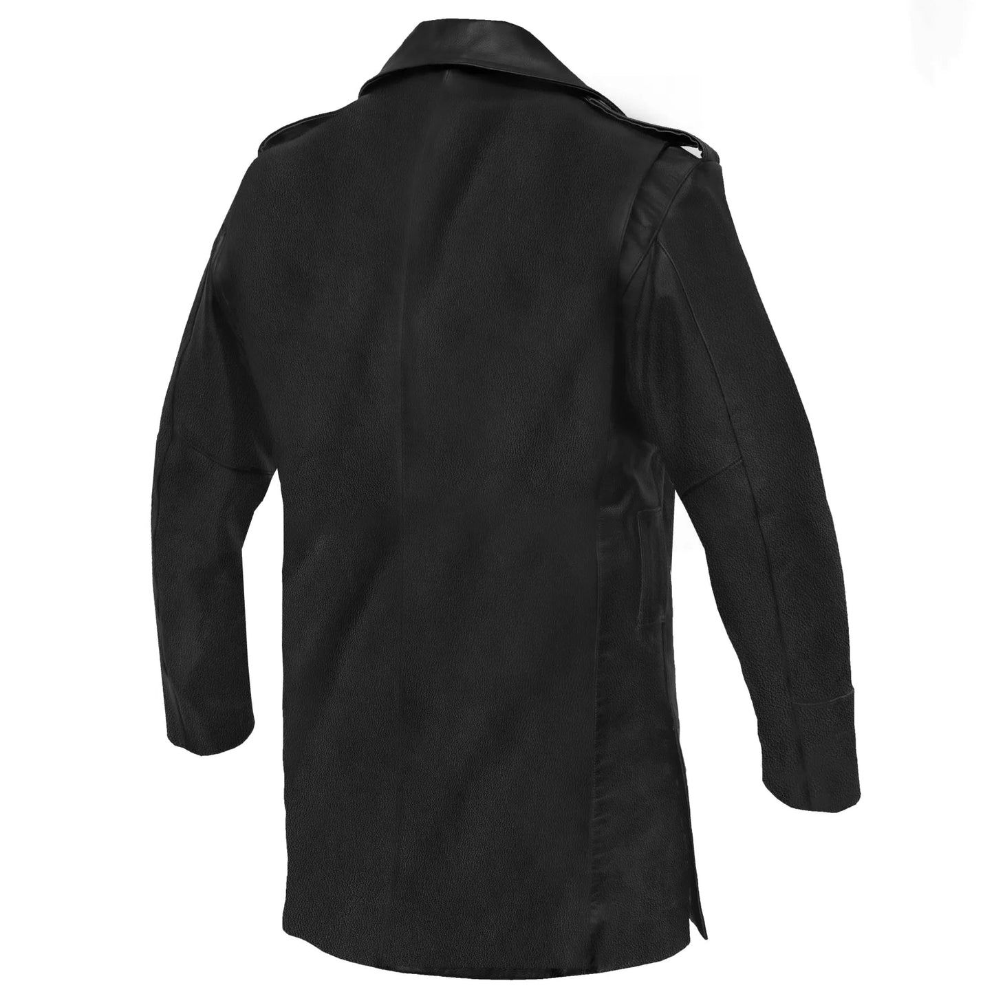 High Badge Men’s Leather Motorcycle Jacket