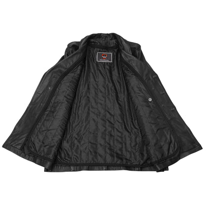 High Badge Men’s Leather Motorcycle Jacket