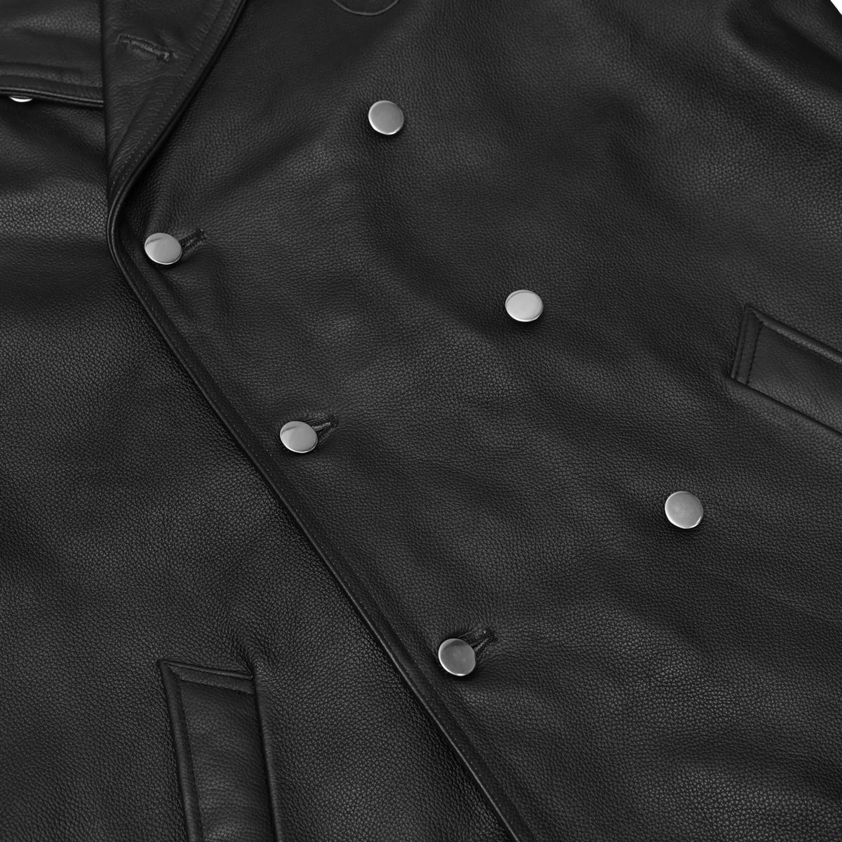 High Badge Men’s Leather Motorcycle Jacket