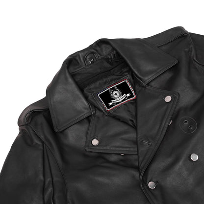 High Badge Men’s Leather Motorcycle Jacket