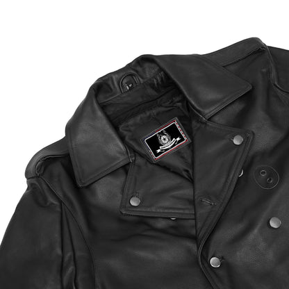 High Badge Men’s Leather Motorcycle Jacket