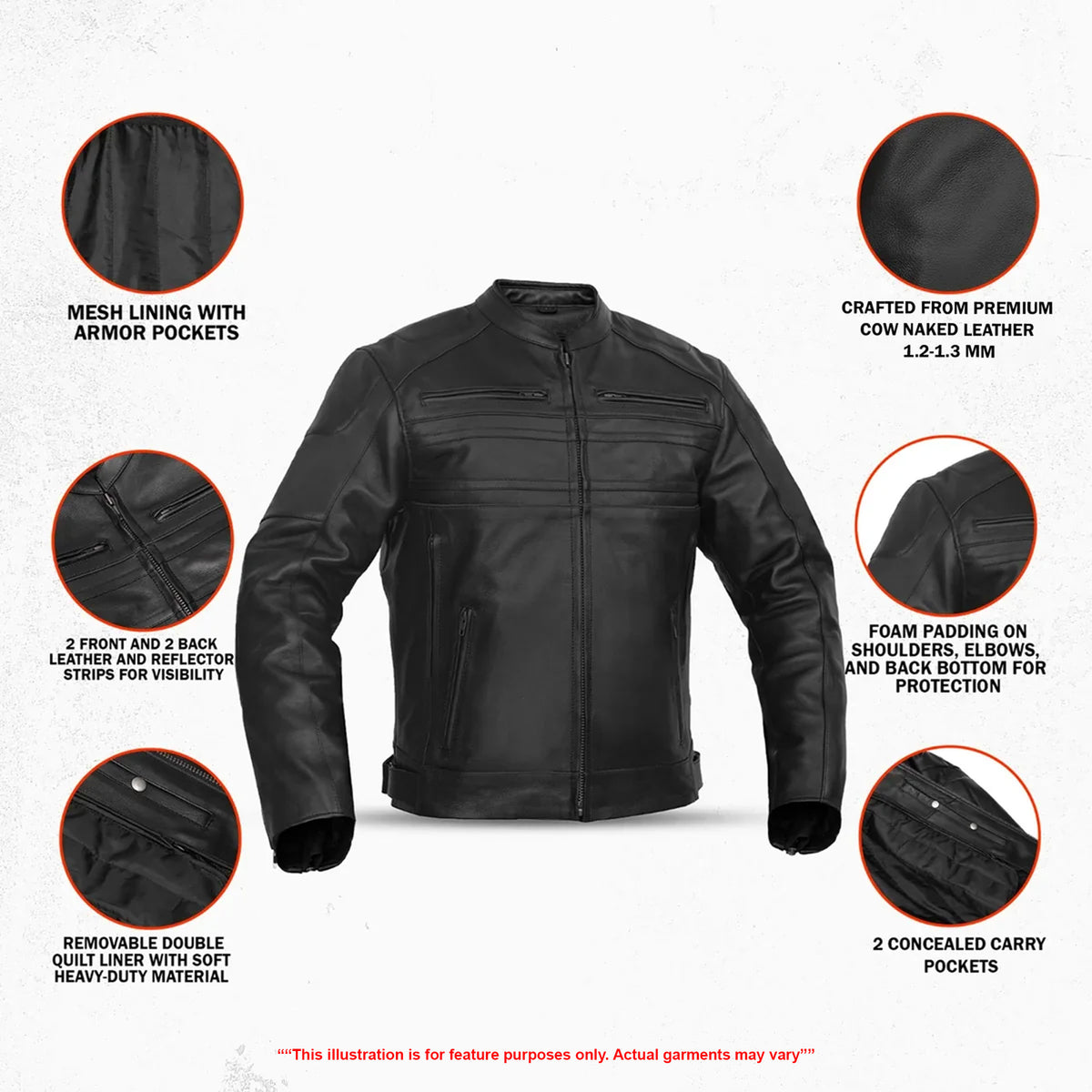 Highmile – Men’s Leather Motorcycle Jacket