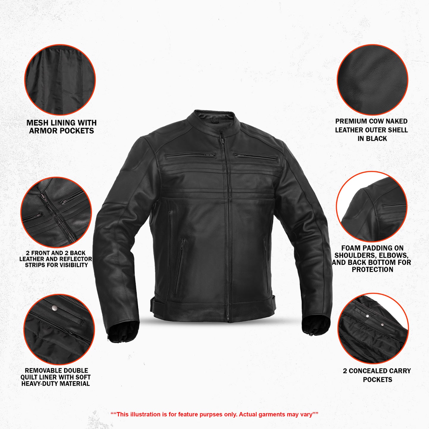 Highmile – Men’s Leather Motorcycle Jacket