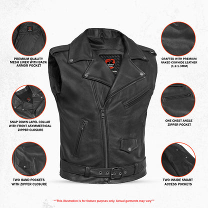 Highway™ Legend Men’s Motorcycle Leather Vest