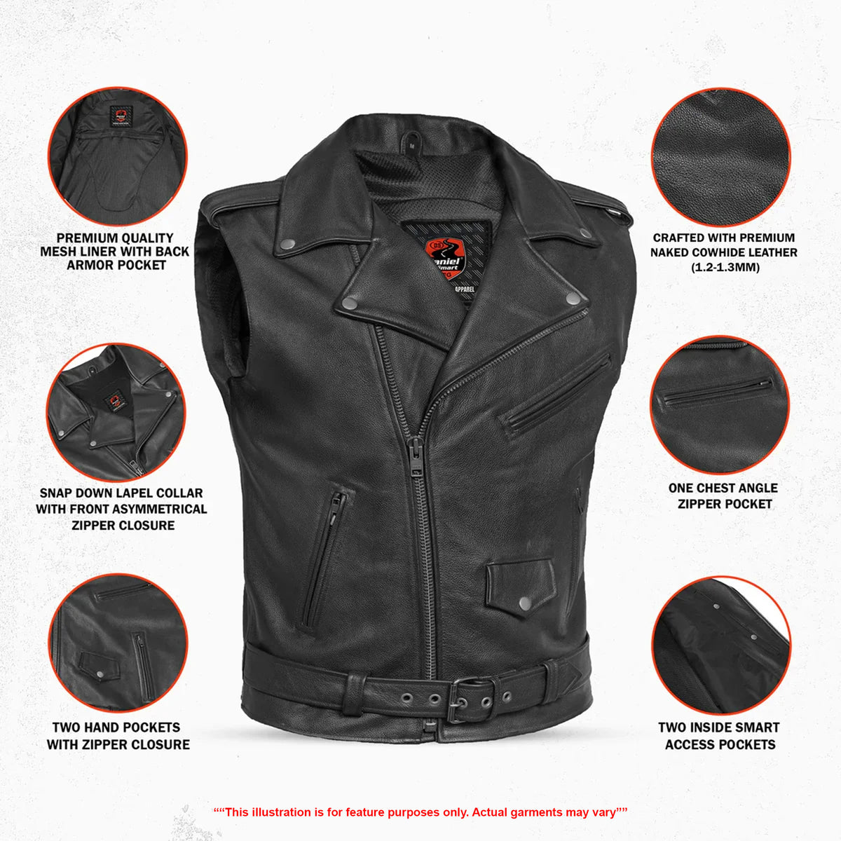 Highway™ Legend Men’s Motorcycle Leather Vest