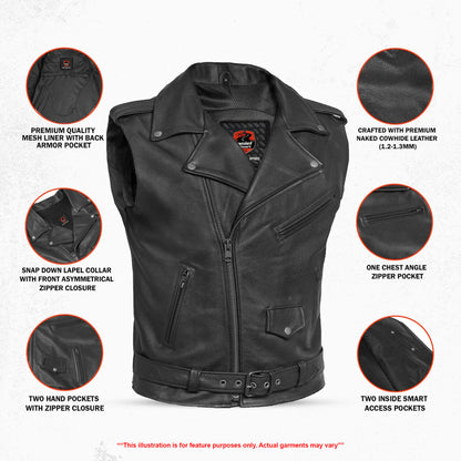 Highway™ Legend Men’s Motorcycle Leather Vest