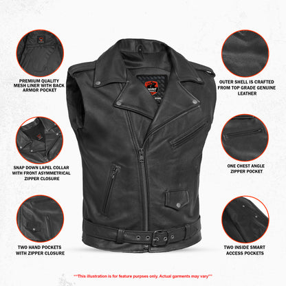 Highway™ Legend Men’s Motorcycle Leather Vest