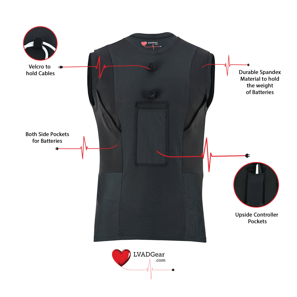 LVAD Women Tank Top for HeartMate Black LVAD Gear