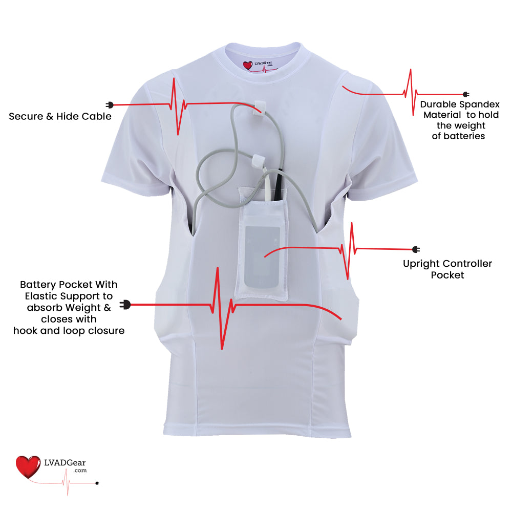 LVAD HeartMate Women Shirt White LVAD Gear